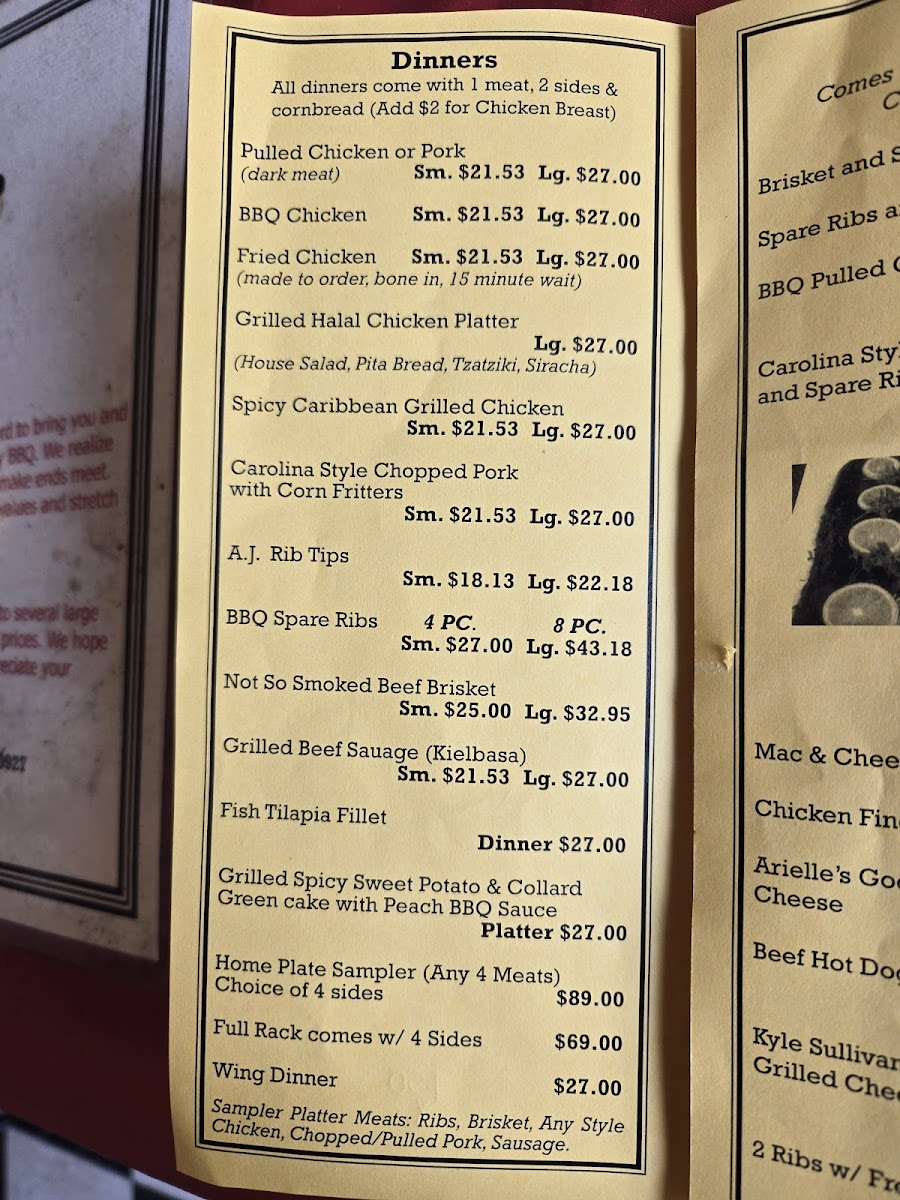 Menu Big Daddy's Home Plate Bbq-4